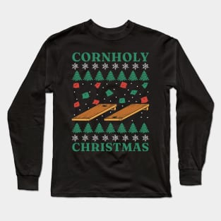 Funny Cornhole Ugly Christmas Sweater Long Sleeve T-Shirt